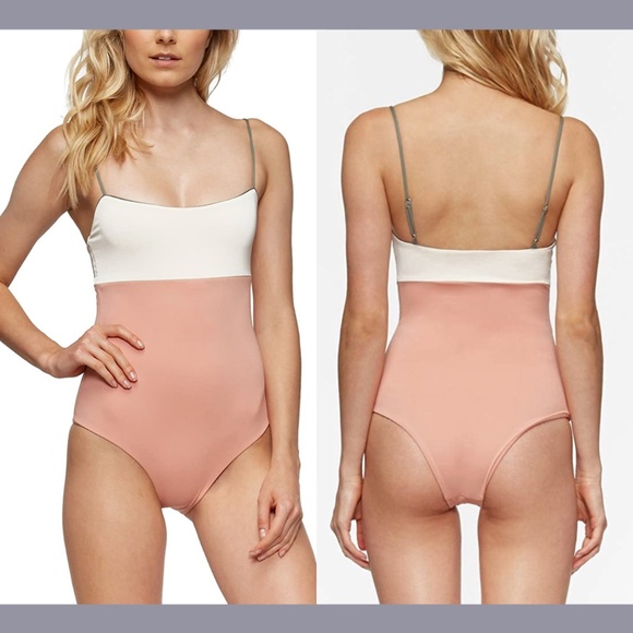NWT Tavik [ Medium ] Scarlett Colorblock One Piece Swimsuit Tapioca/Desert‎ - Picture 12 of 12